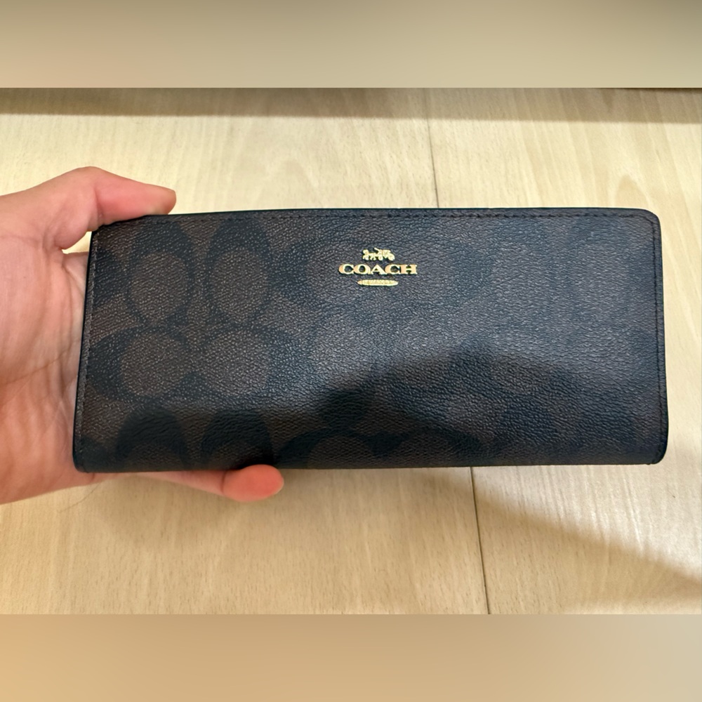 (NWT) Coach SLIM WALLET IN SIGNATURE CANVAS (C3549)